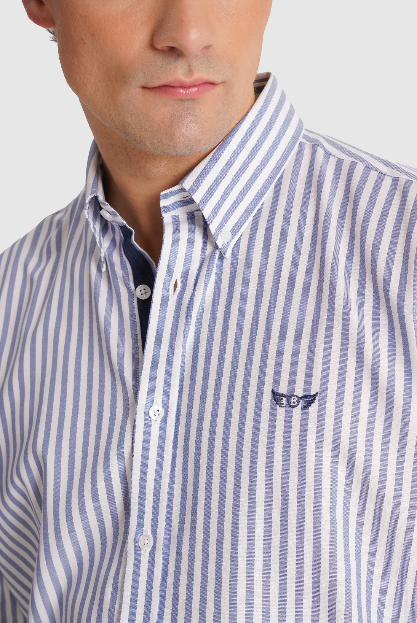 CAMISA AZUL MANGA COMPRIDA REGULAR FIT MR. BLUE
