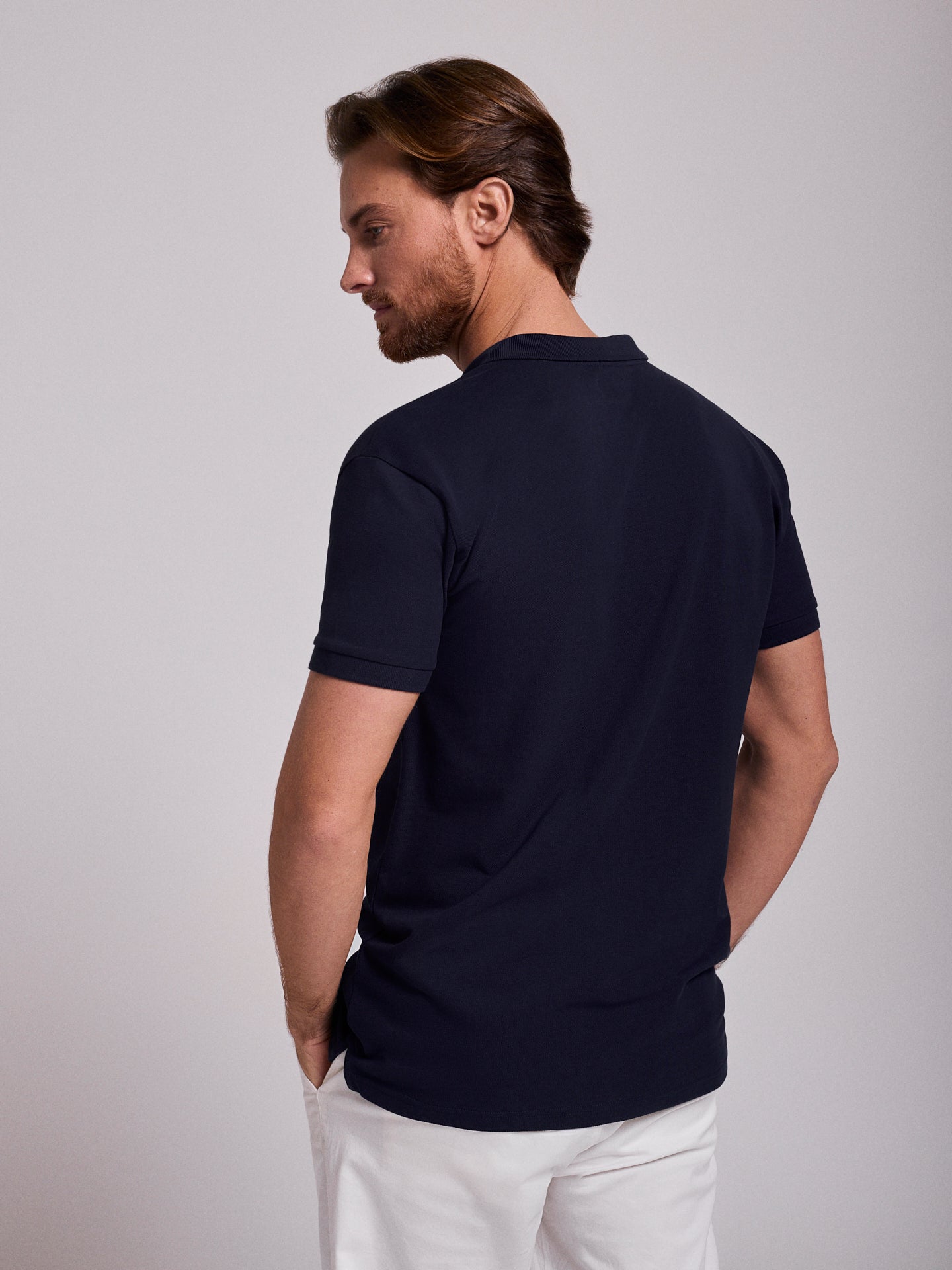 POLO AZUL MANGA CORTA REGULAR FIT MR. AZUL