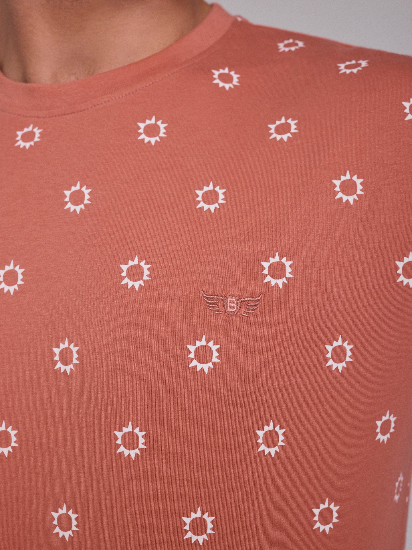 PINK COTTON T-SHIRT SHORT SLEEVE REGULAR FIT MR. BLUE