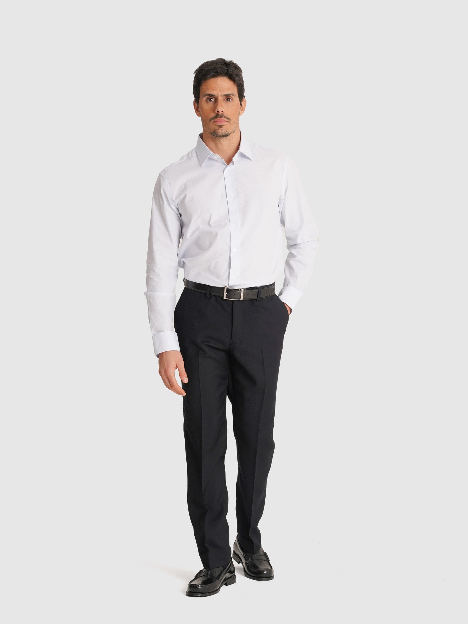 CAMISA MANGA LARGA POPELINA AZUL CLASSIC FIT MR. AZUL