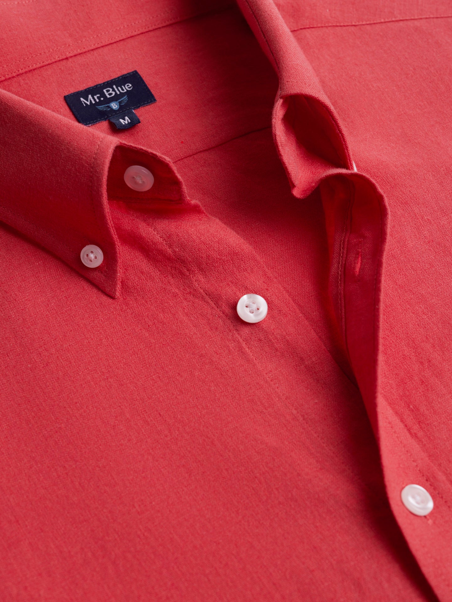 Mr. Blue Pink Linen Regular Fit Shirt