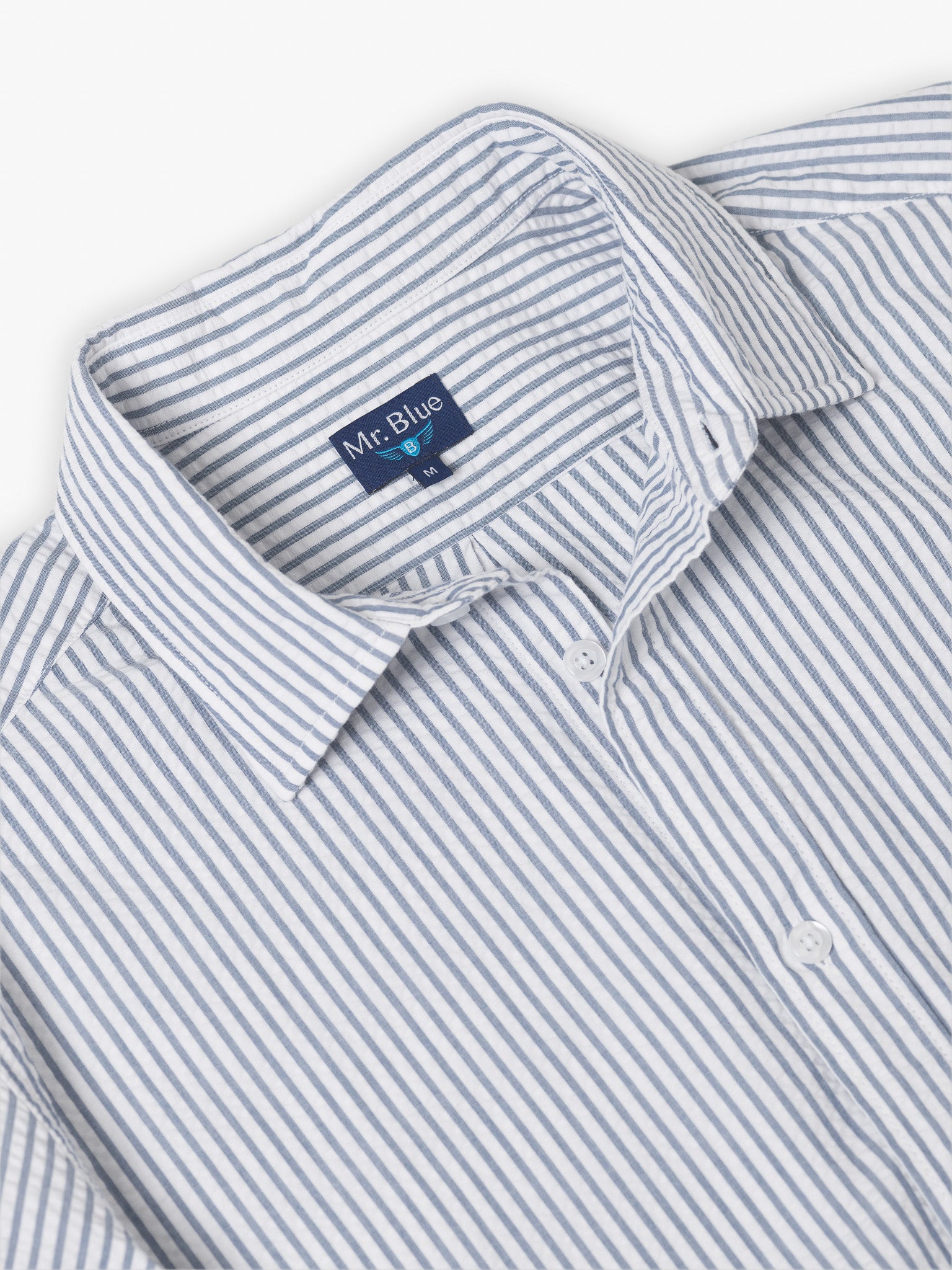 CAMISA AZUL MANGA CURTA REGULAR FIT MR. BLUE