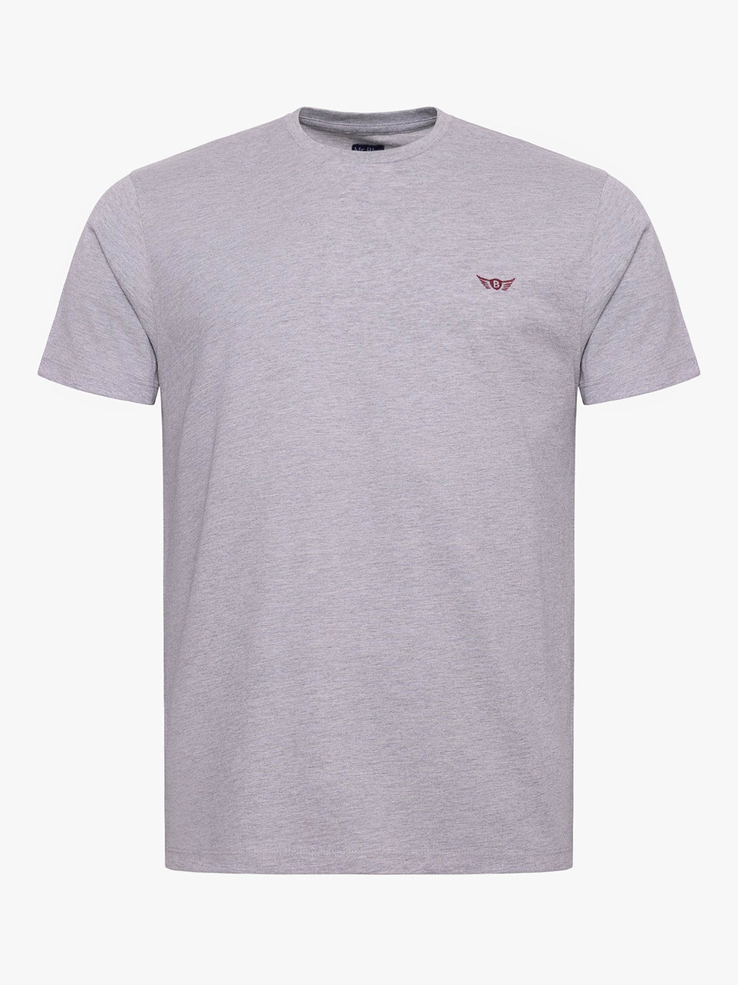 GRAY COTTON T-SHIRT SHORT SLEEVES REGULAR FIT MR. BLUE