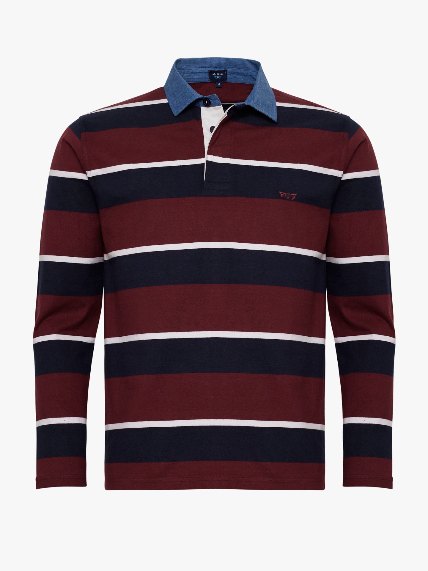 RUGBY ROJO ALGODÓN MANGA LARGA REGULAR FIT MR. AZUL