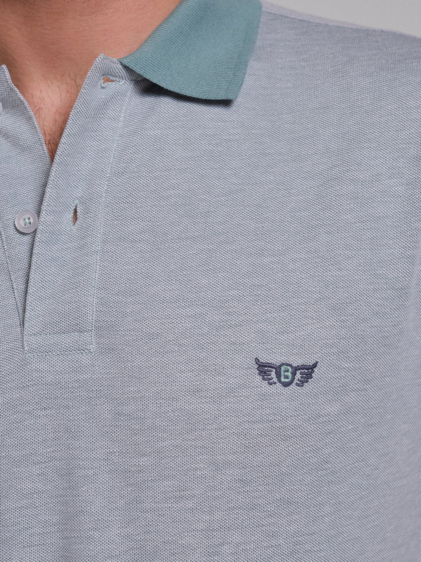 GREEN POLO SHORT SLEEVE REGULAR FIT MR. BLUE