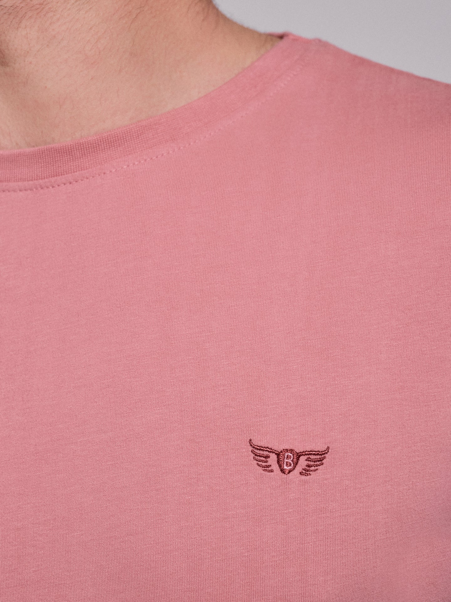 PINK COTTON T-SHIRT SHORT SLEEVE REGULAR FIT MR. BLUE