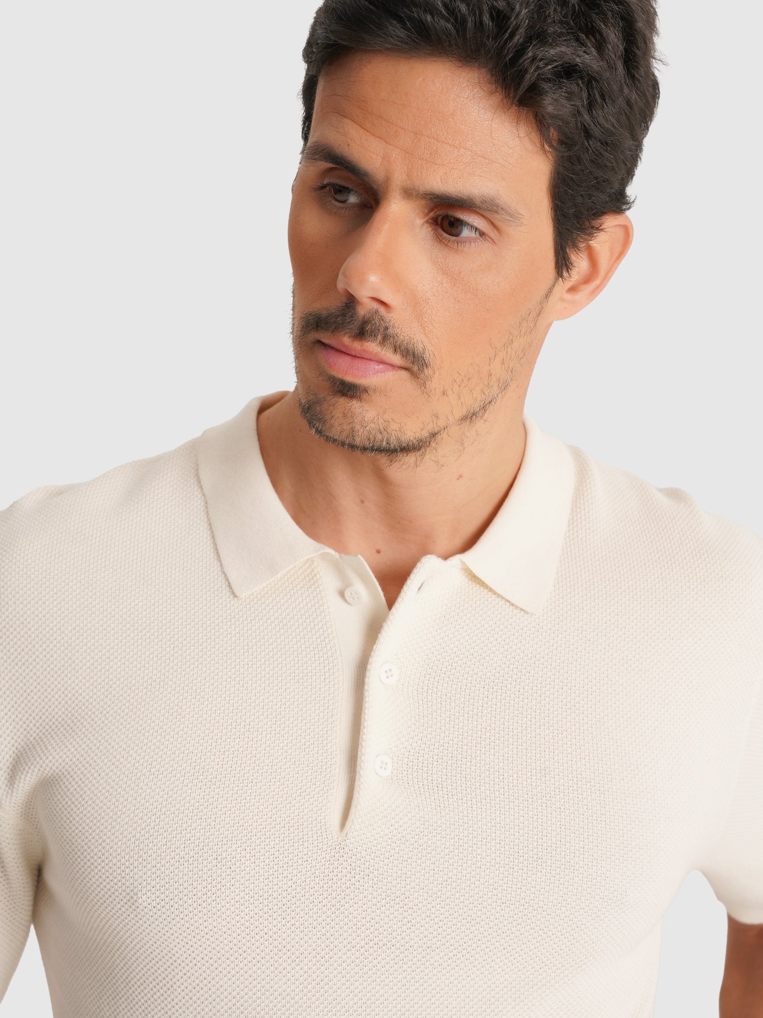 POLO REGULAR FIT BRANCO LISO MARK BELLUCCI