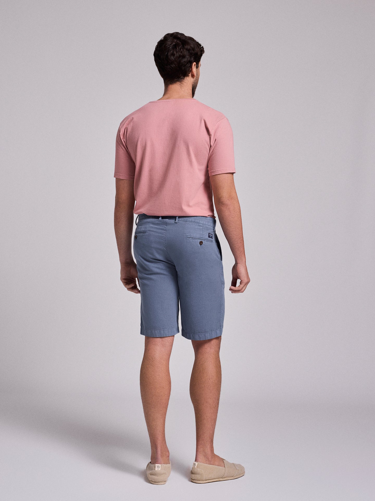 BERMUDA LINO AZUL REGULAR FIT MR. AZUL