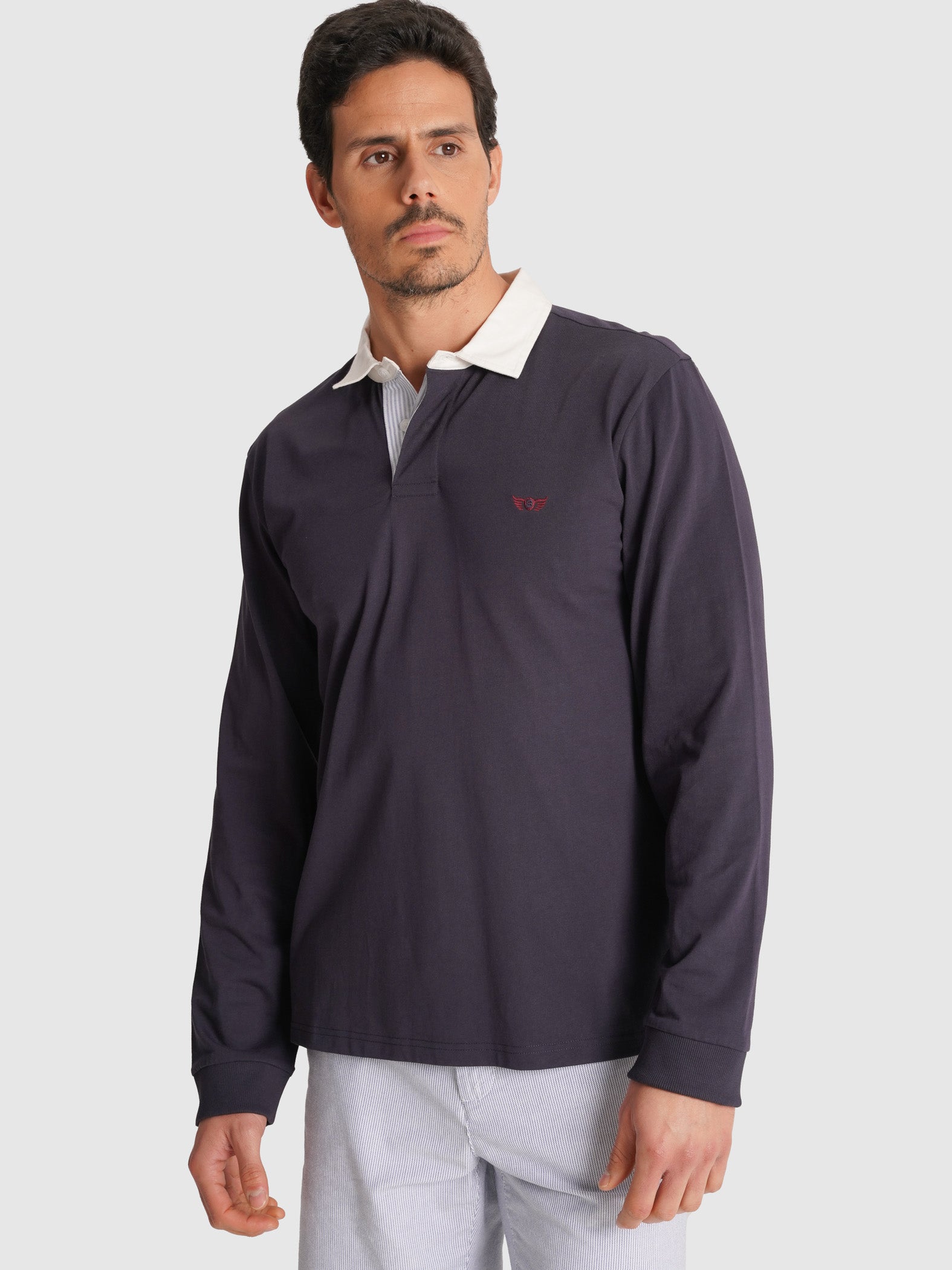 RUGBY BLUE COTTON LONG SLEEVE REGULAR FIT MR. BLUE