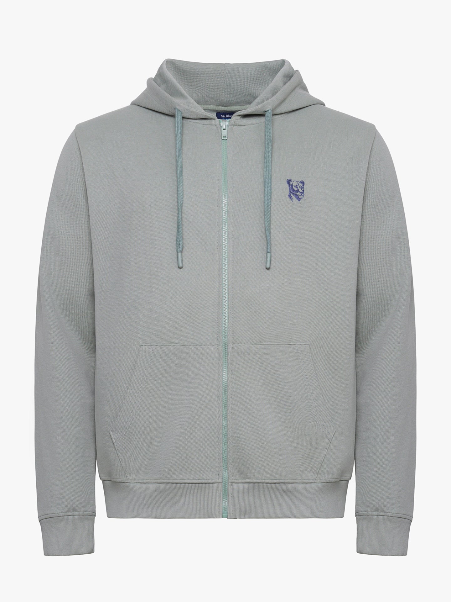 SUDADERA DE ALGODÓN AZUL MANGA LARGA REGULAR FIT MR. AZUL