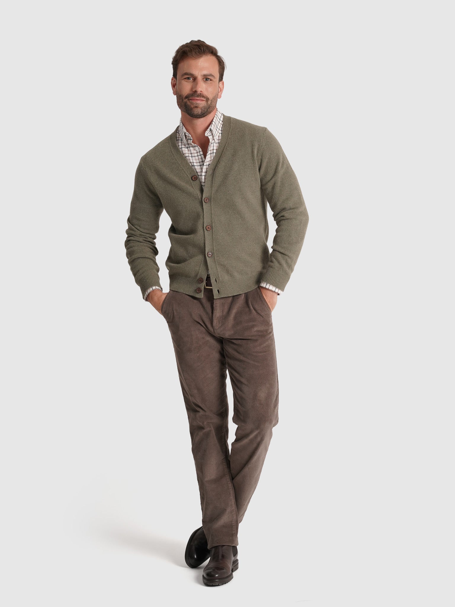 GREEN WOOL PULLOVER LONG SLEEVE REGULAR FIT MR. BLUE