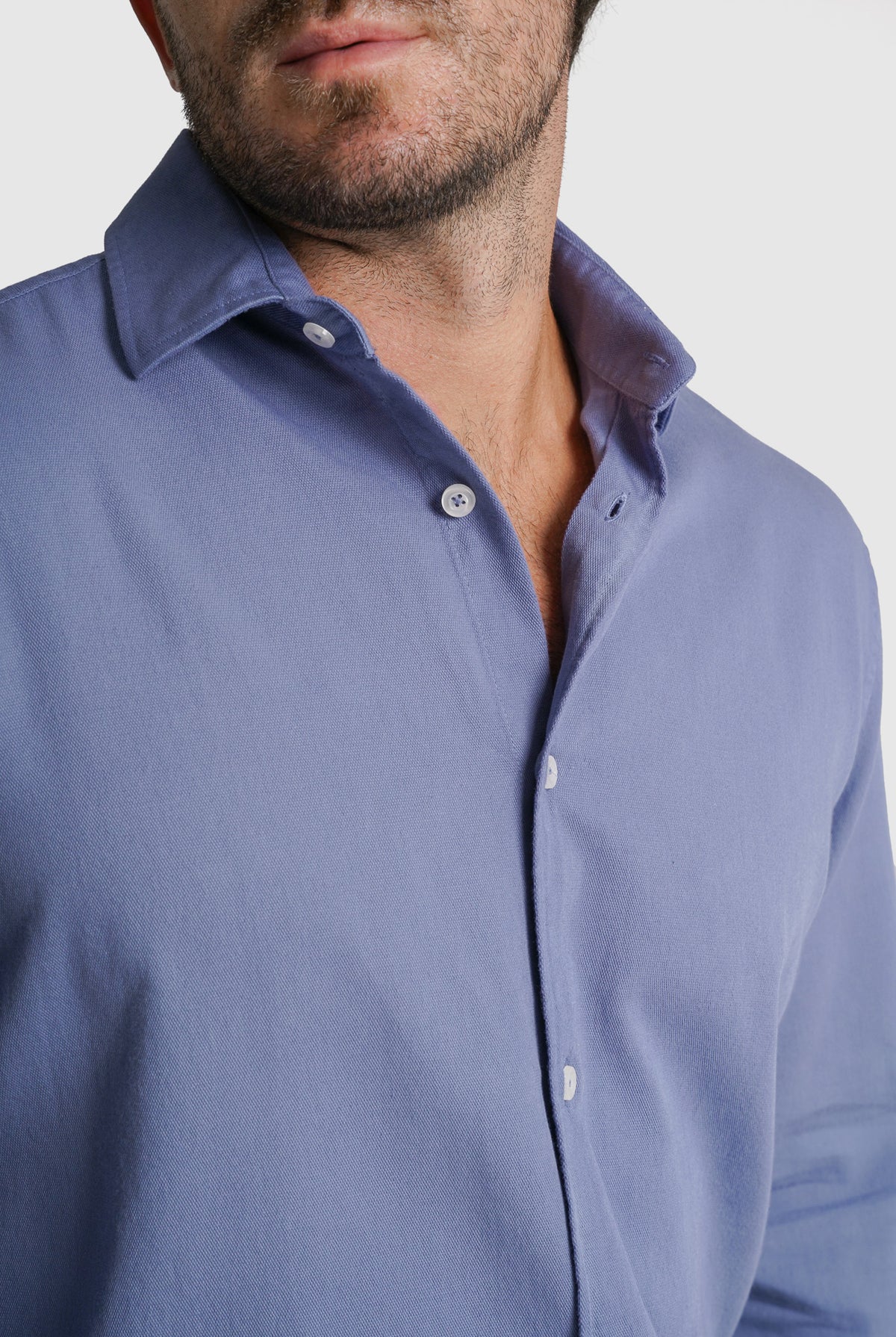 CAMISA PIQUET REGULAR FIT AZUL LISA MARK BELLUCCI