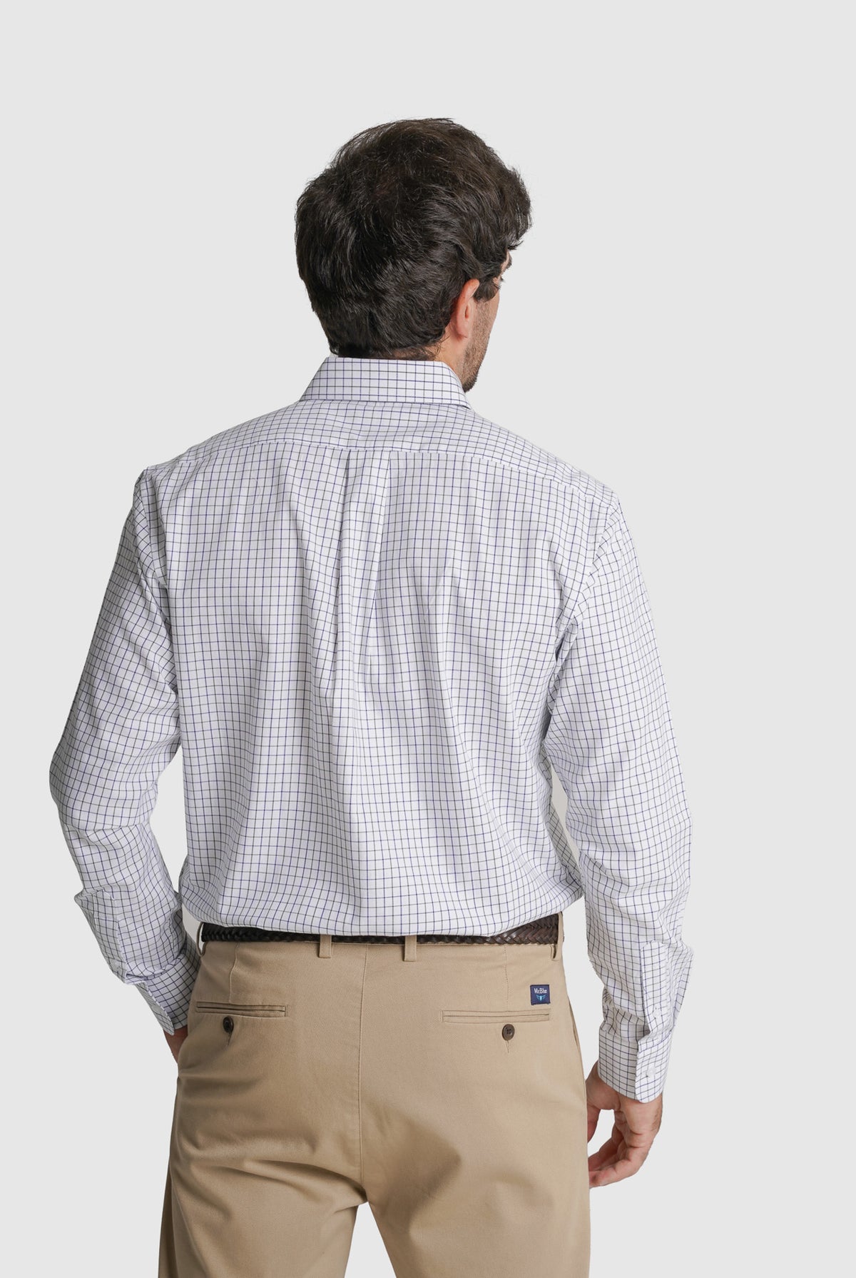 CAMISA TWILL REGULAR FIT BRANCA AO QUADRADO MR. BLUE