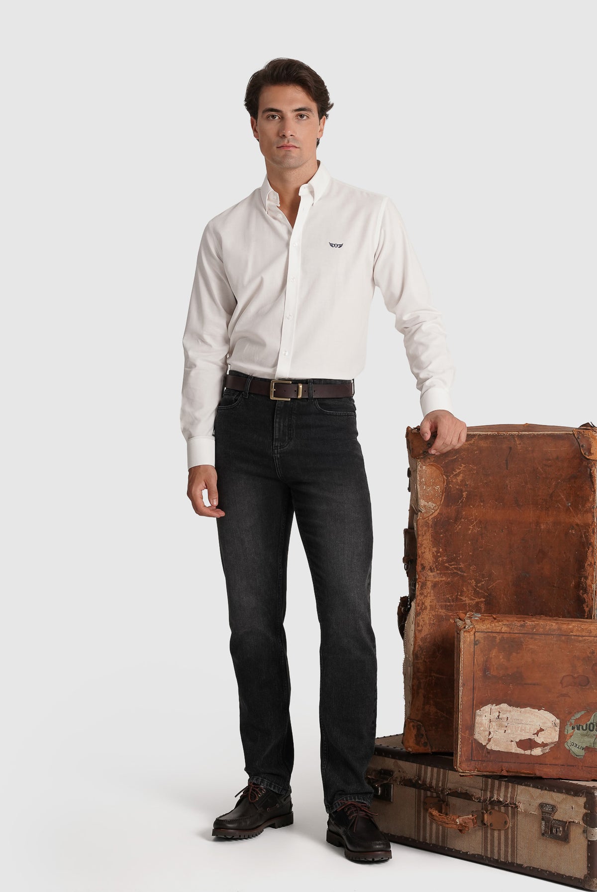 CAMISA OXFORD REGULAR FIT BRANCA LISA MR. BLUE