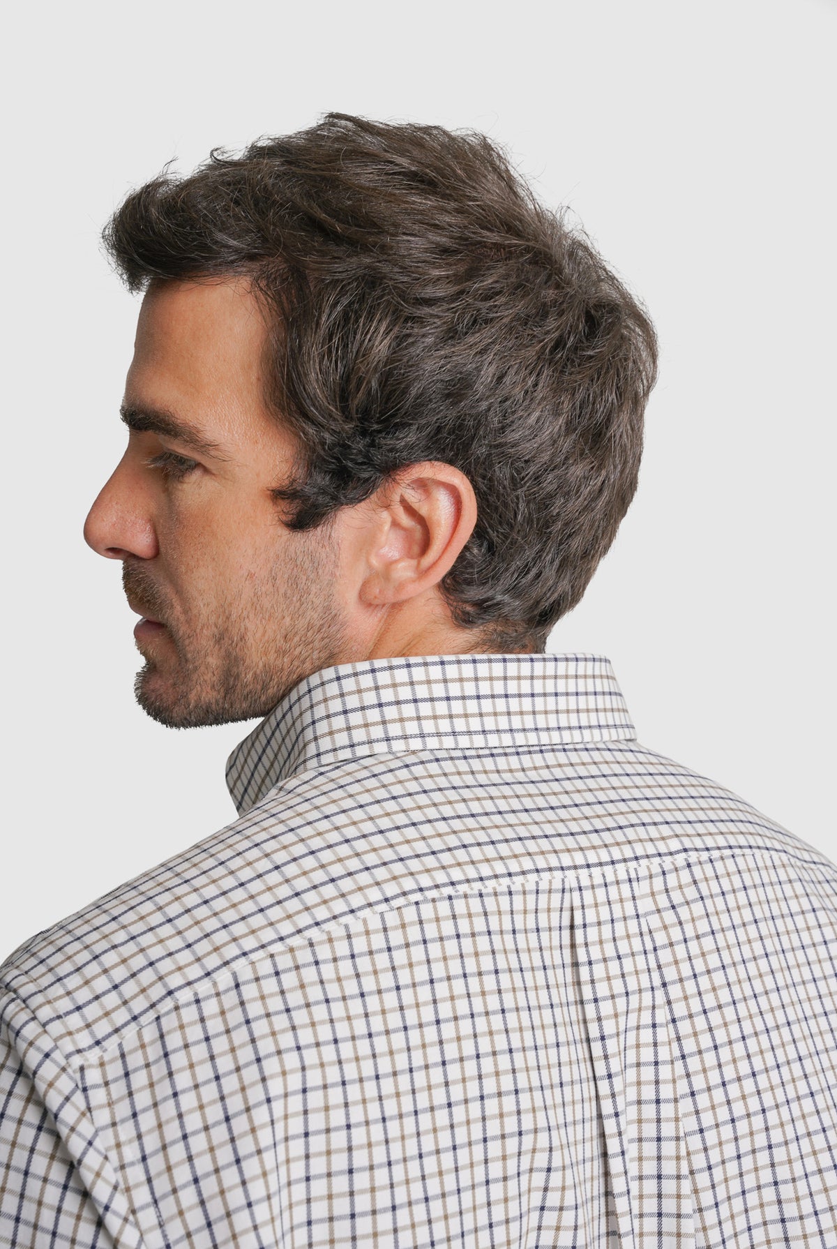 CAMISA TWILL REGULAR FIT BRANCA AO QUADRADO MR. BLUE