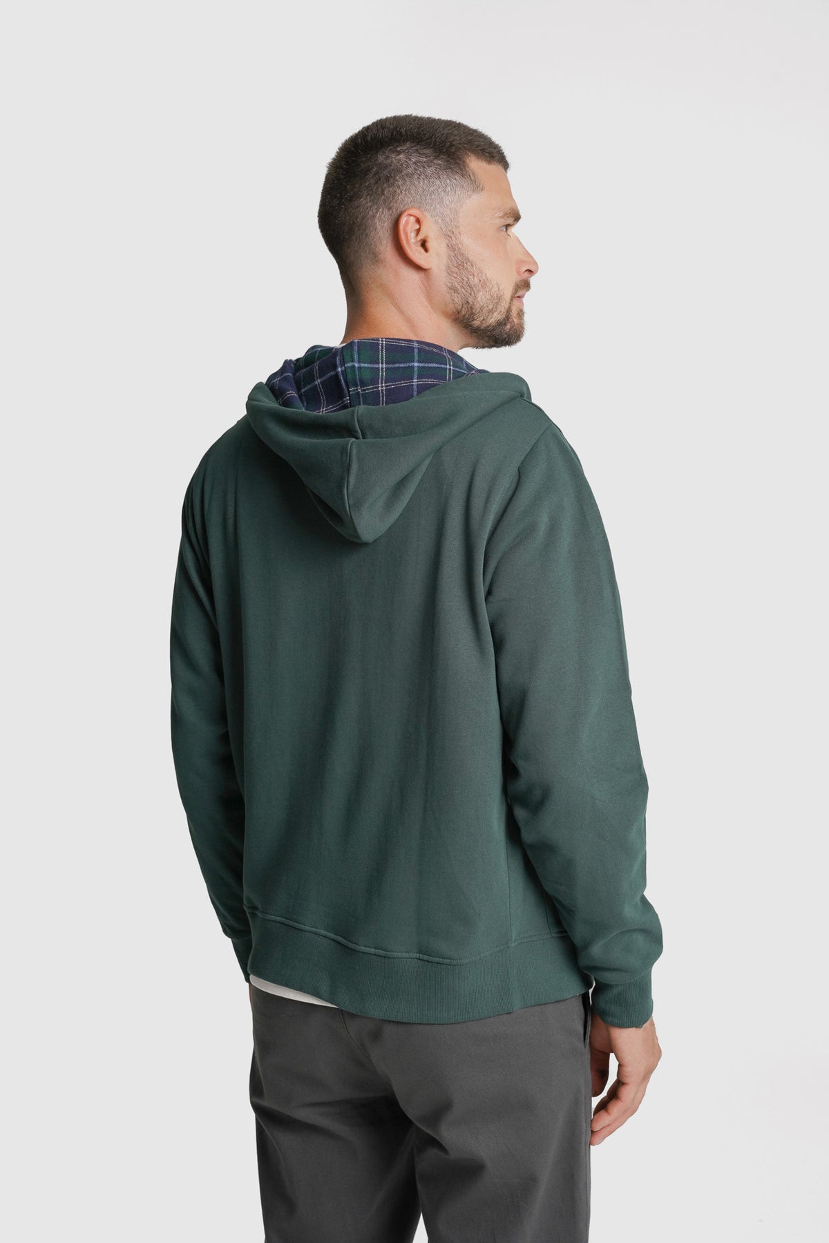 HOODIE ALGODÃO VERDE LISO MR. BLUE