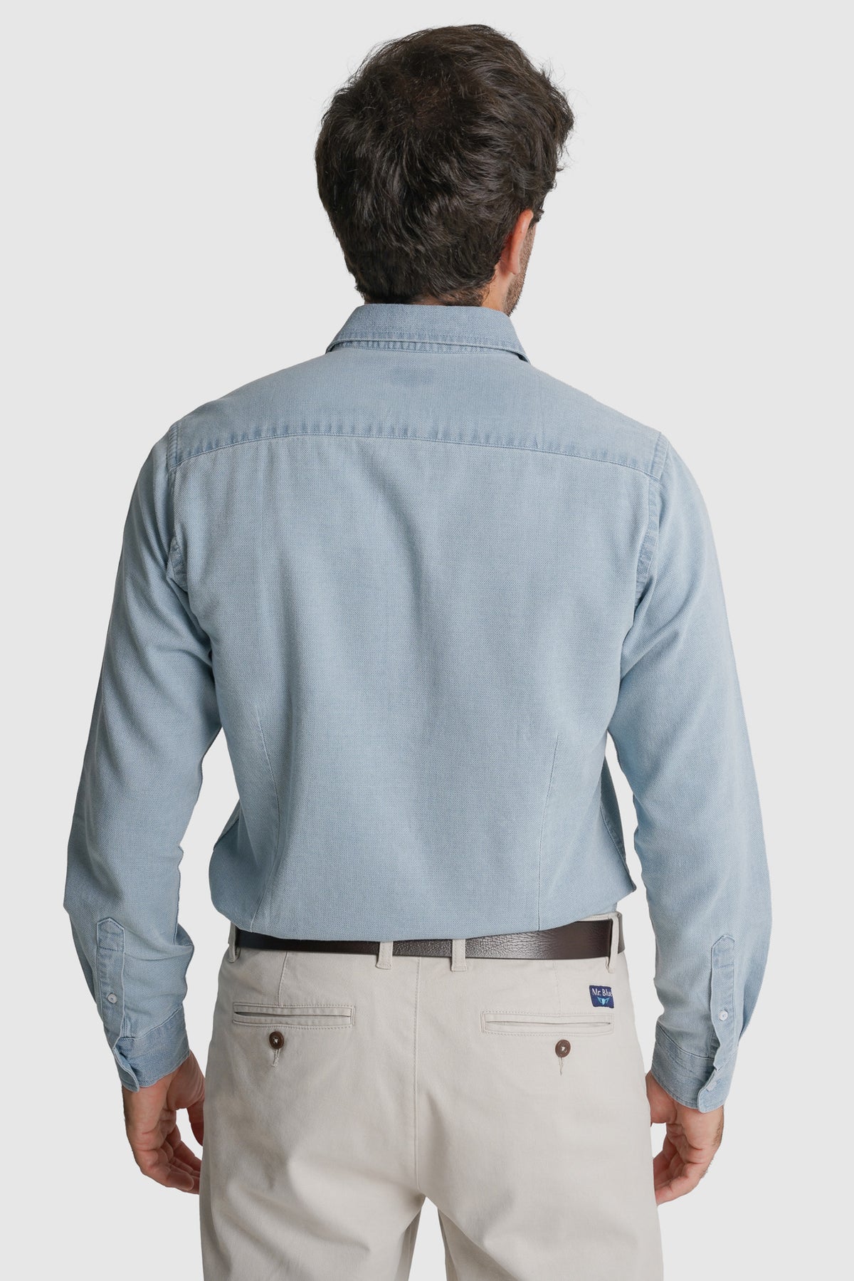 CAMISA GANGA SLIM FIT AZUL LISA MR. BLUE