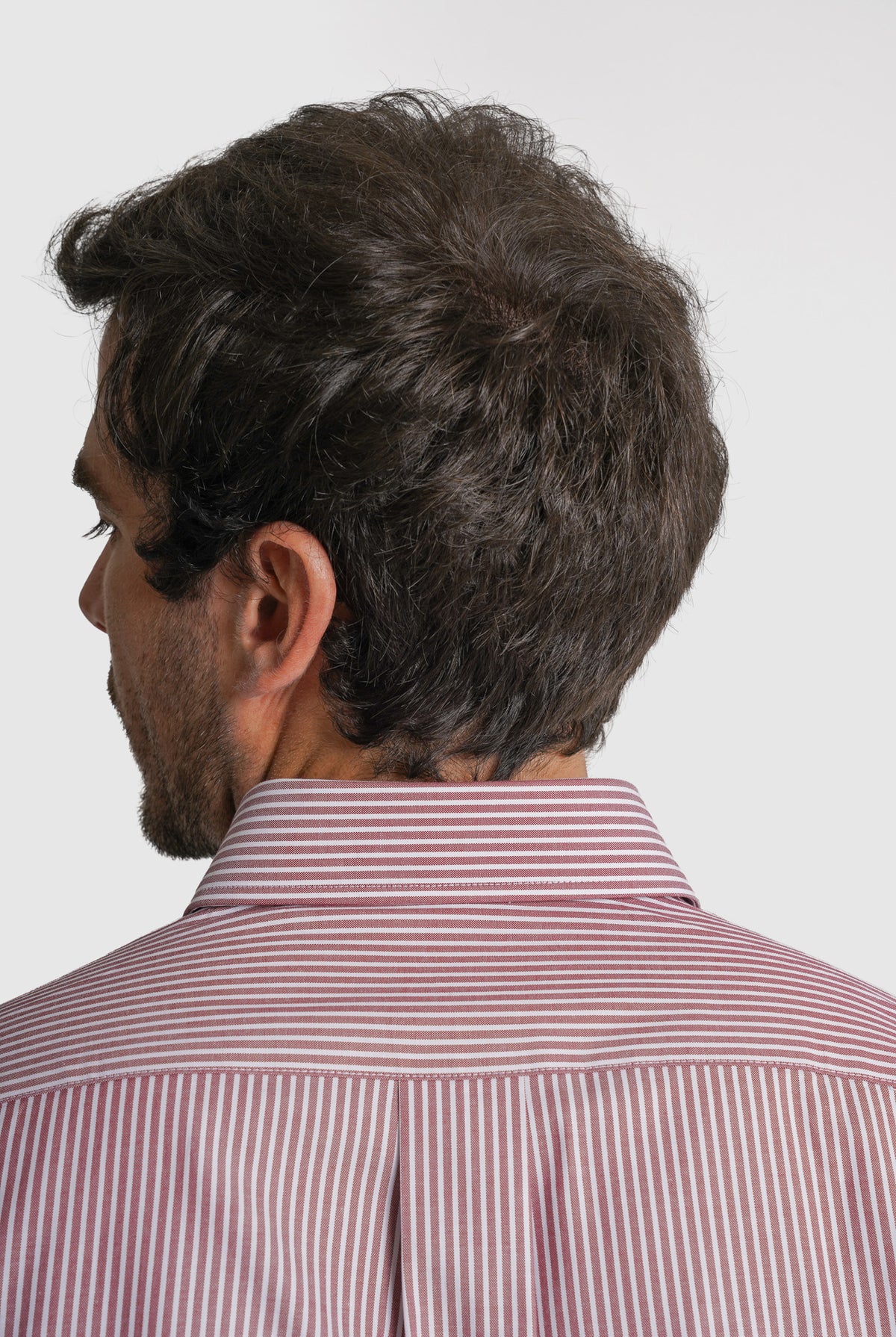 CAMISA OXFORD REGULAR FIT VERMELHA ÀS RISCAS MR. BLUE