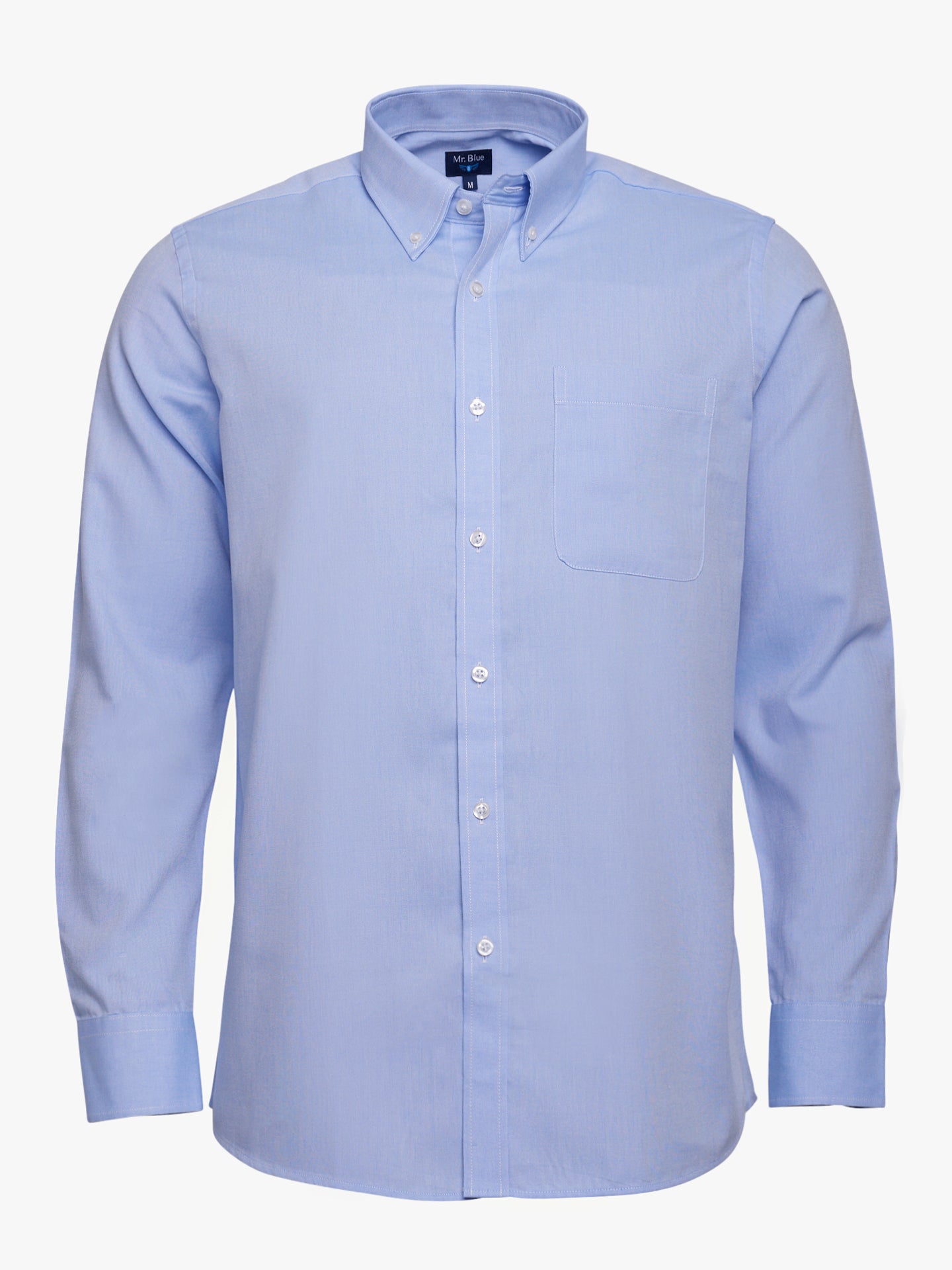 Camisa azul Oxford de corte estándar de Mr. Blue