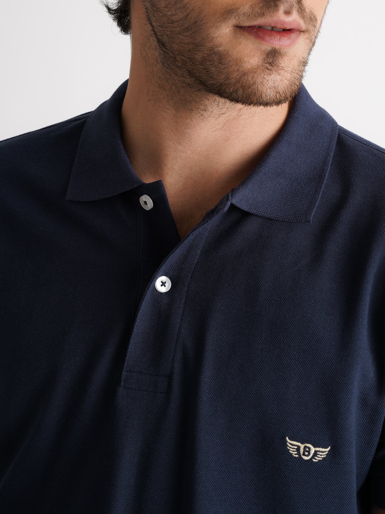 Polo de piqué de corte estándar de Mr. Blue