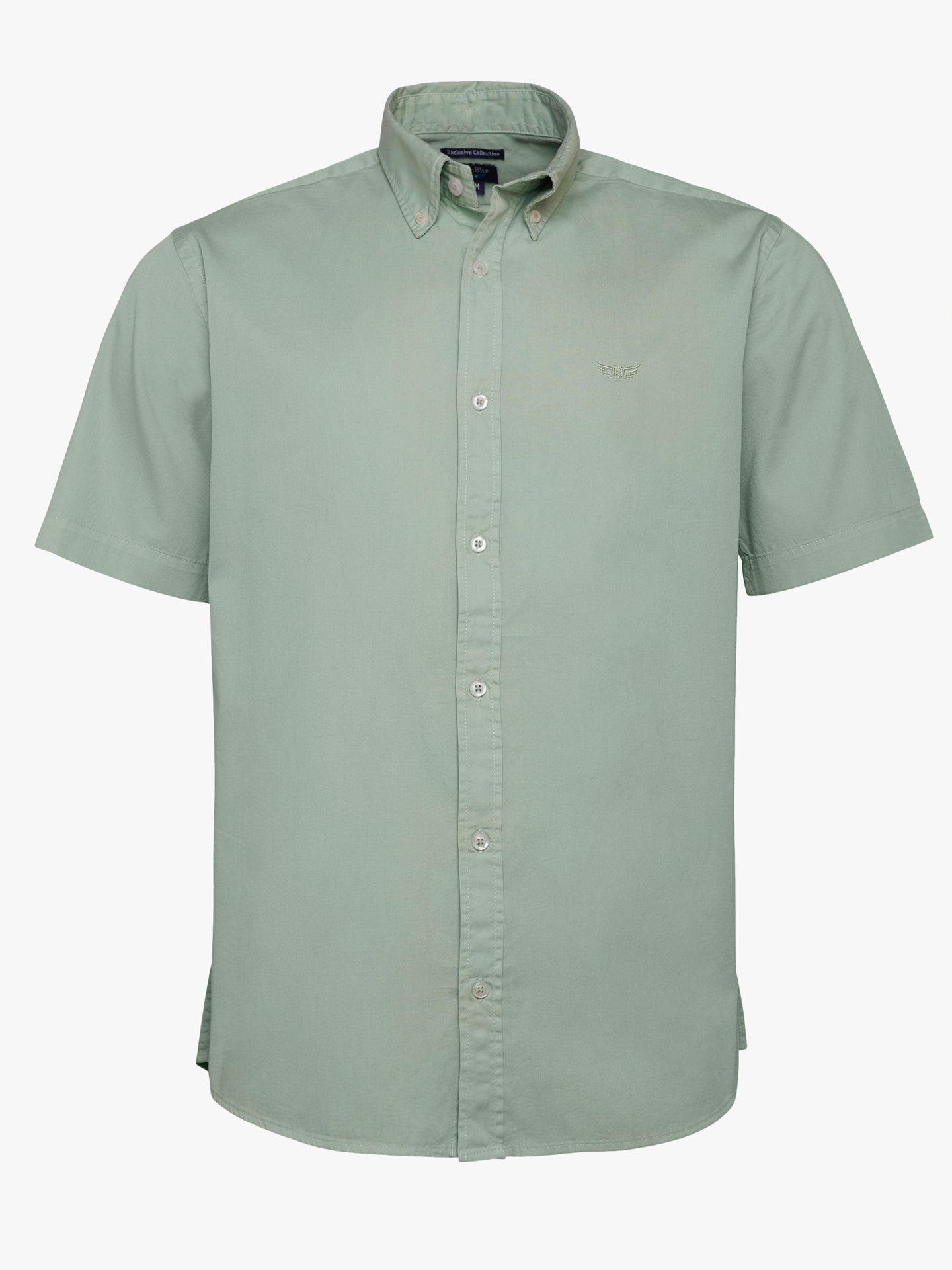 Regular Fit Green Poplin Shirt Mr. Blue