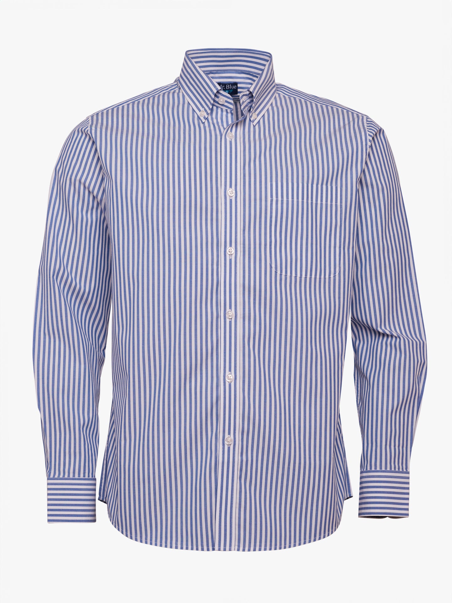 Regular Fit Blue Poplin Shirt Mr. Blue