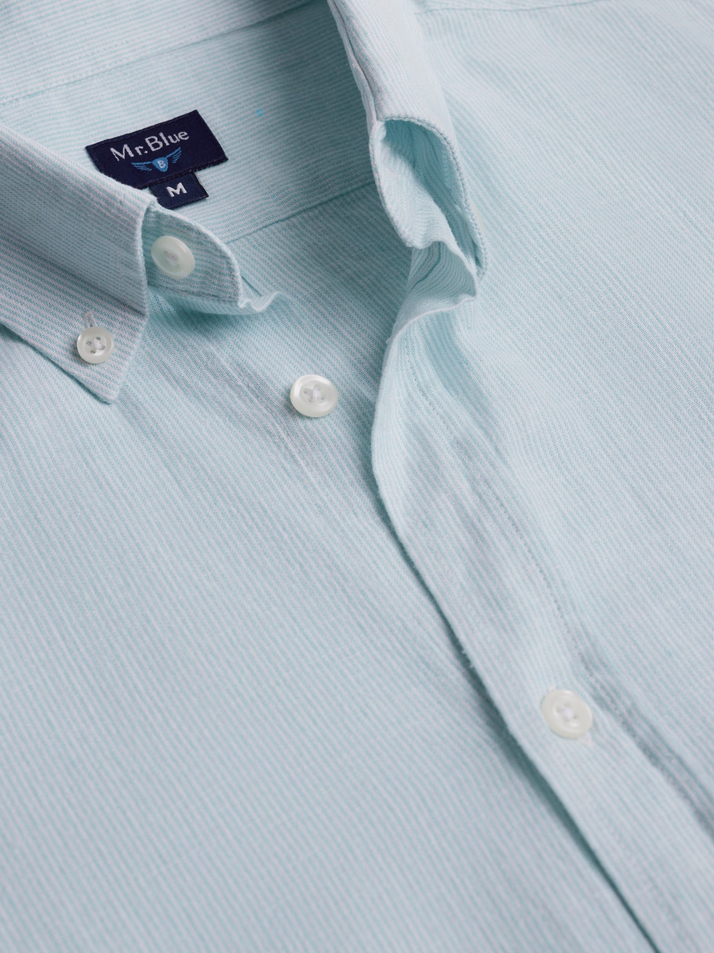 Mr. Blue Green Linen Regular Fit Shirt