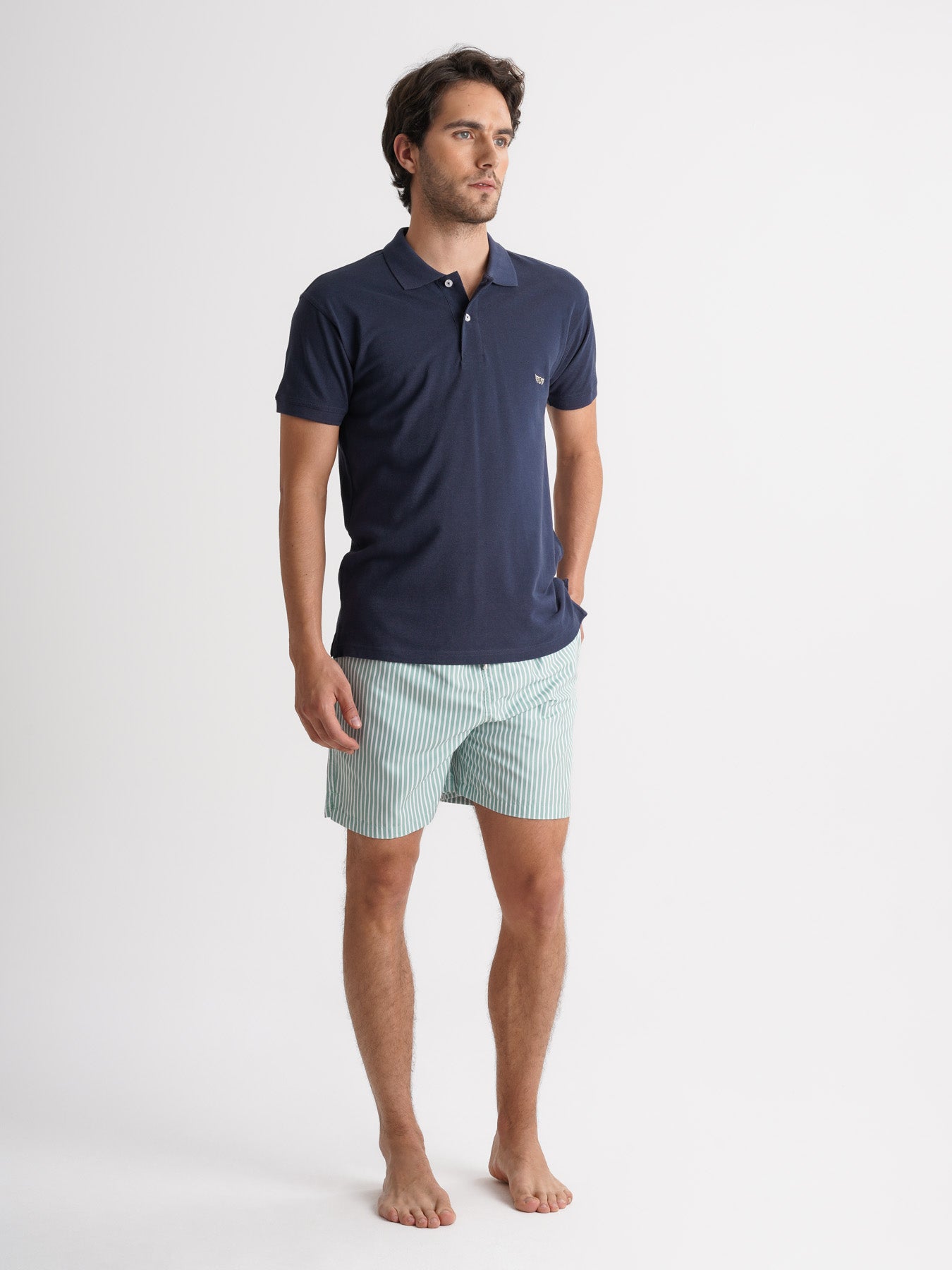 Polo de piqué de corte estándar de Mr. Blue