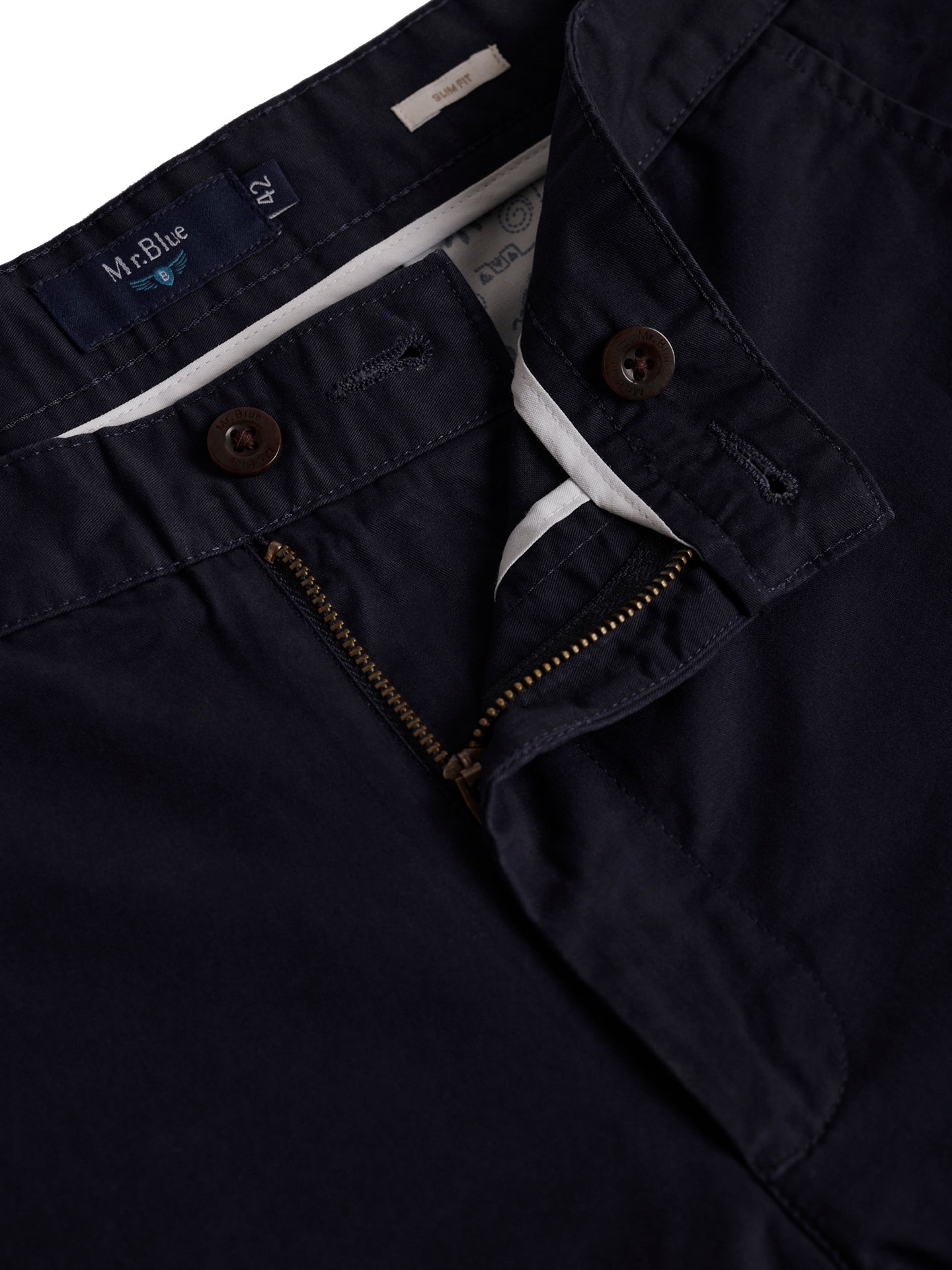 Mr. Blue Slim Fit Twill Chinos