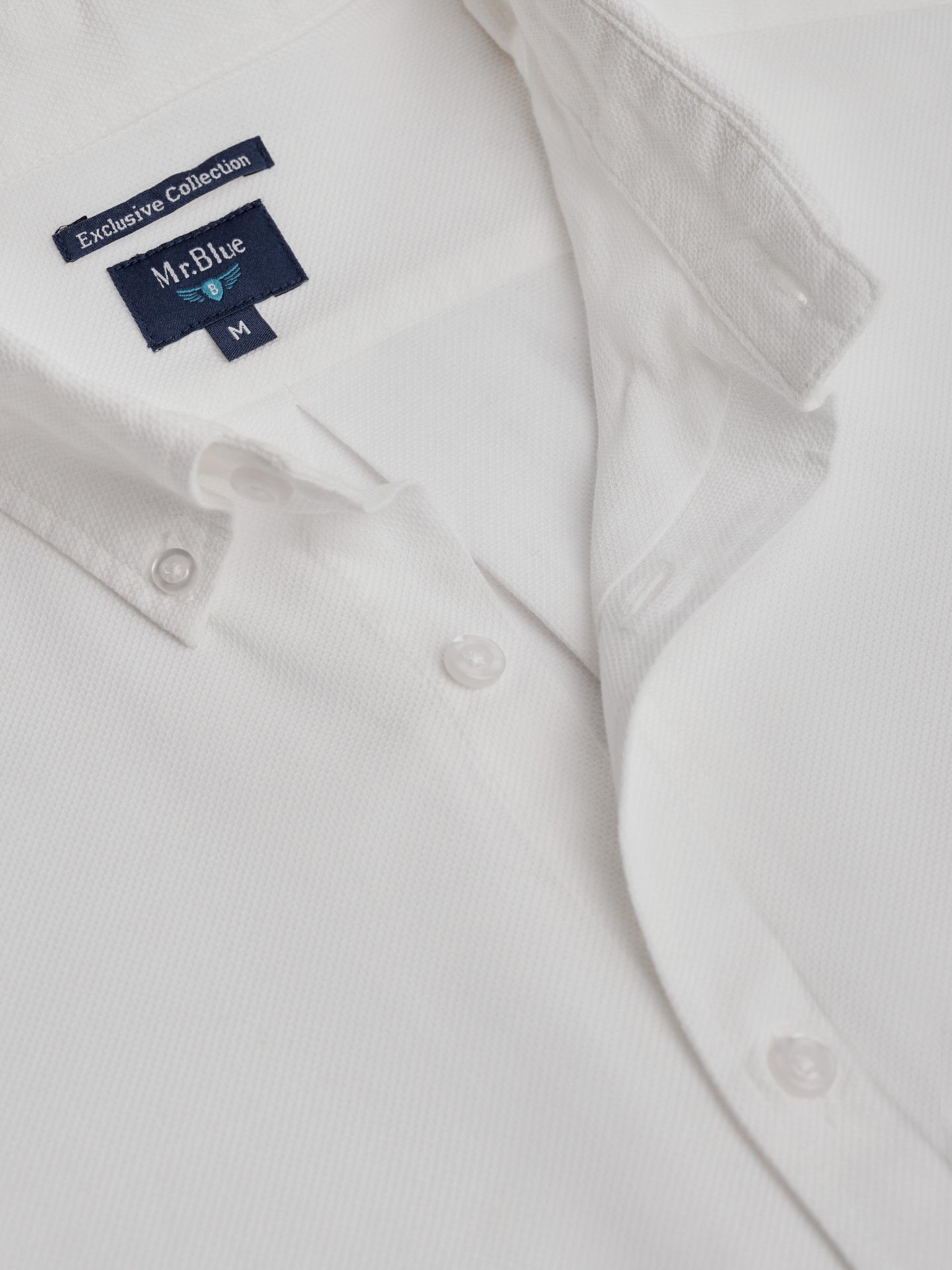 Camisa Estructurada Blanca Regular Fit Mr. Blue