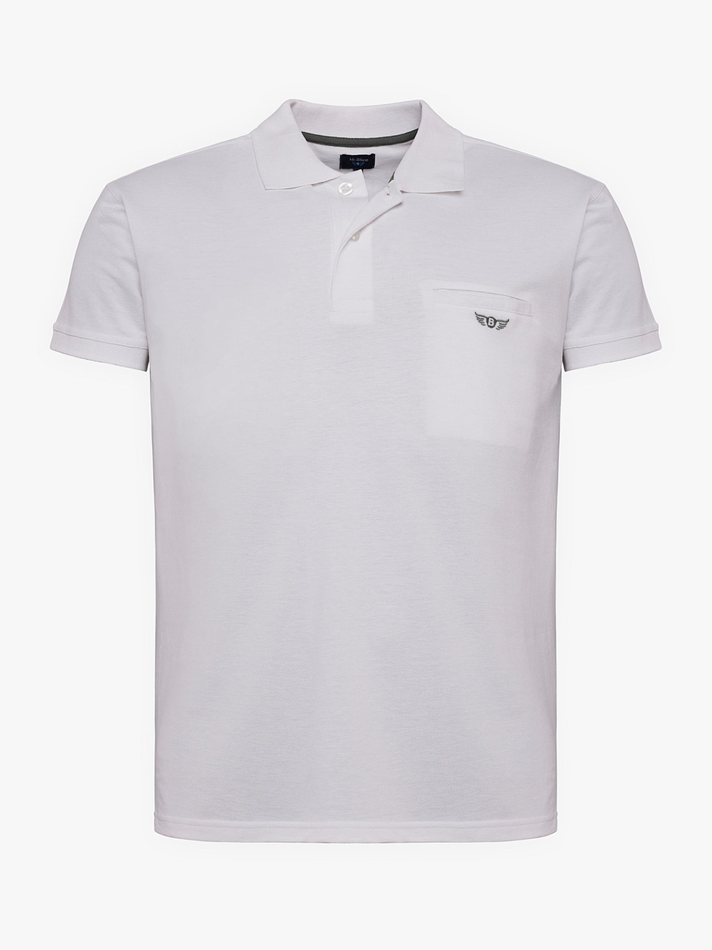 Mr. Blue Regular Fit White Piquet Polo