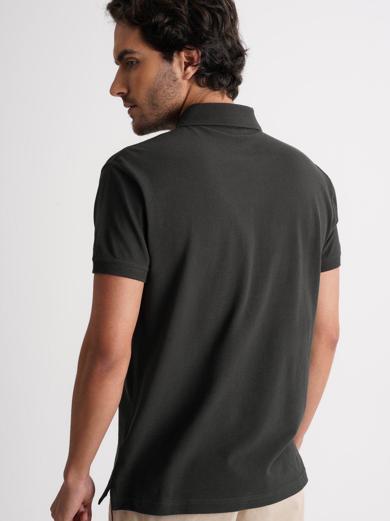 Polo gris de piquet de corte estándar de Mr. Blue