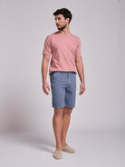 BERMUDA LINO AZUL REGULAR FIT MR. AZUL