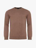 JERSEY DE CASHMERE MARRÓN MANGA LARGA REGULAR FIT MR. AZUL