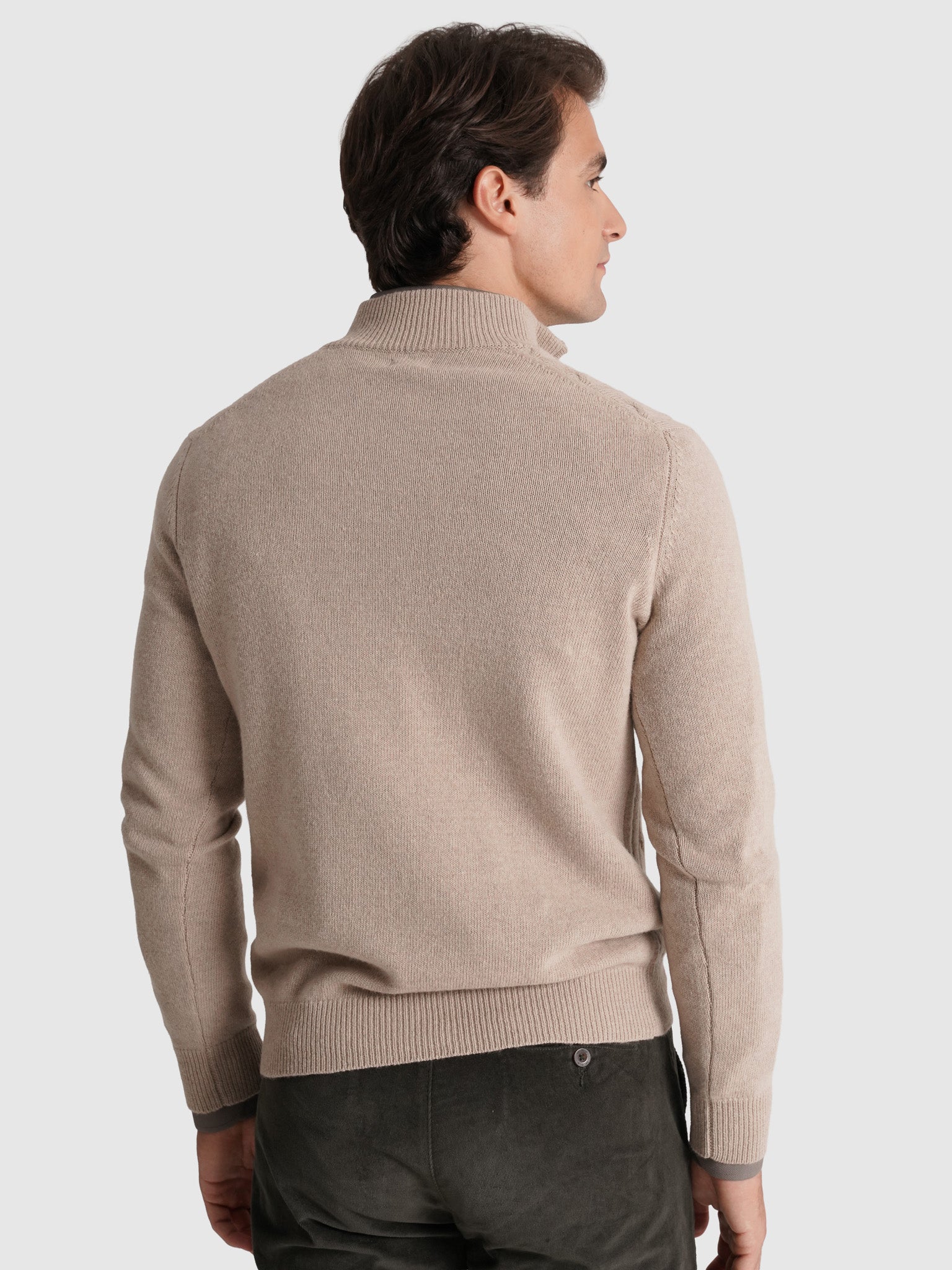 BEIGE WOOL PULLOVER LONG SLEEVE REGULAR FIT MR. BLUE
