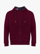 SUDADERA DE ALGODÓN BURDEOS CON CAPUCHA MANGA LARGA REGULAR FIT MR. AZUL