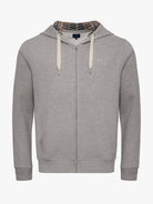 SUDADERA GRIS CON CAPUCHA REGULAR FIT MR. AZUL