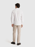 WHITE COTTON SHIRT LONG SLEEVE REGULAR FIT MR. BLUE