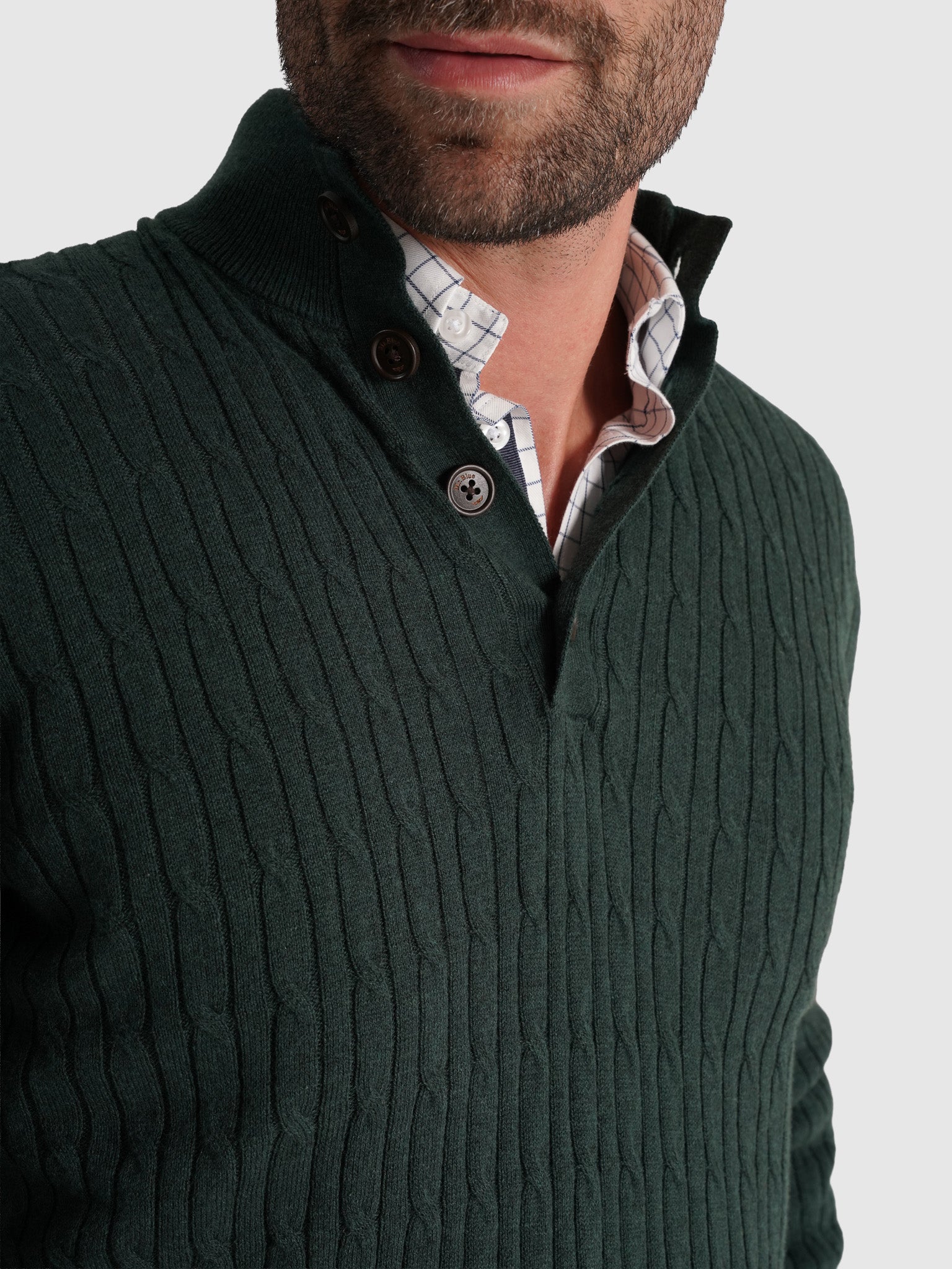 JERSEY DE CASHMERE DE MANGA LARGA REGULAR FIT MR. AZUL