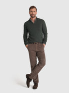 JERSEY DE LANA VERDE CON CODERAS MR REGULAR FIT. AZUL