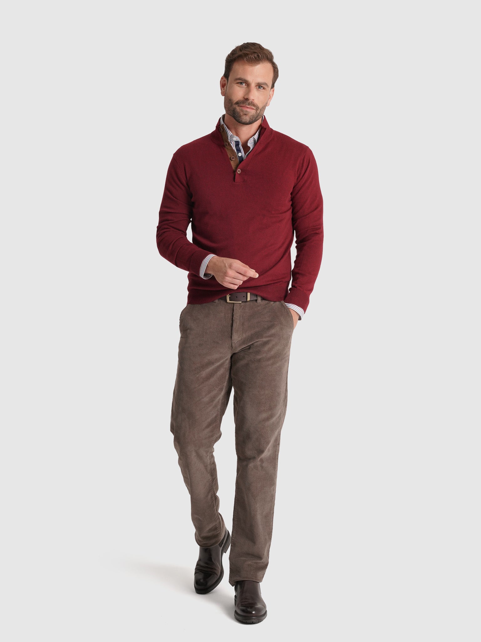 LONG SLEEVE CASHMERE PULLOVER REGULAR FIT MR. BLUE