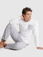 BLUE PAJAMA LONG SLEEVE REGULAR FIT MR. BLUE