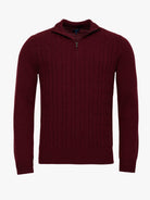 BORDEAUX WOOL PULLOVER WITH REGULAR FIT MR ELBOW PADS. BLUE