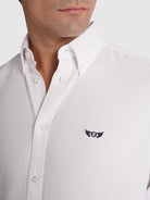 WHITE COTTON SHIRT LONG SLEEVE REGULAR FIT MR. BLUE