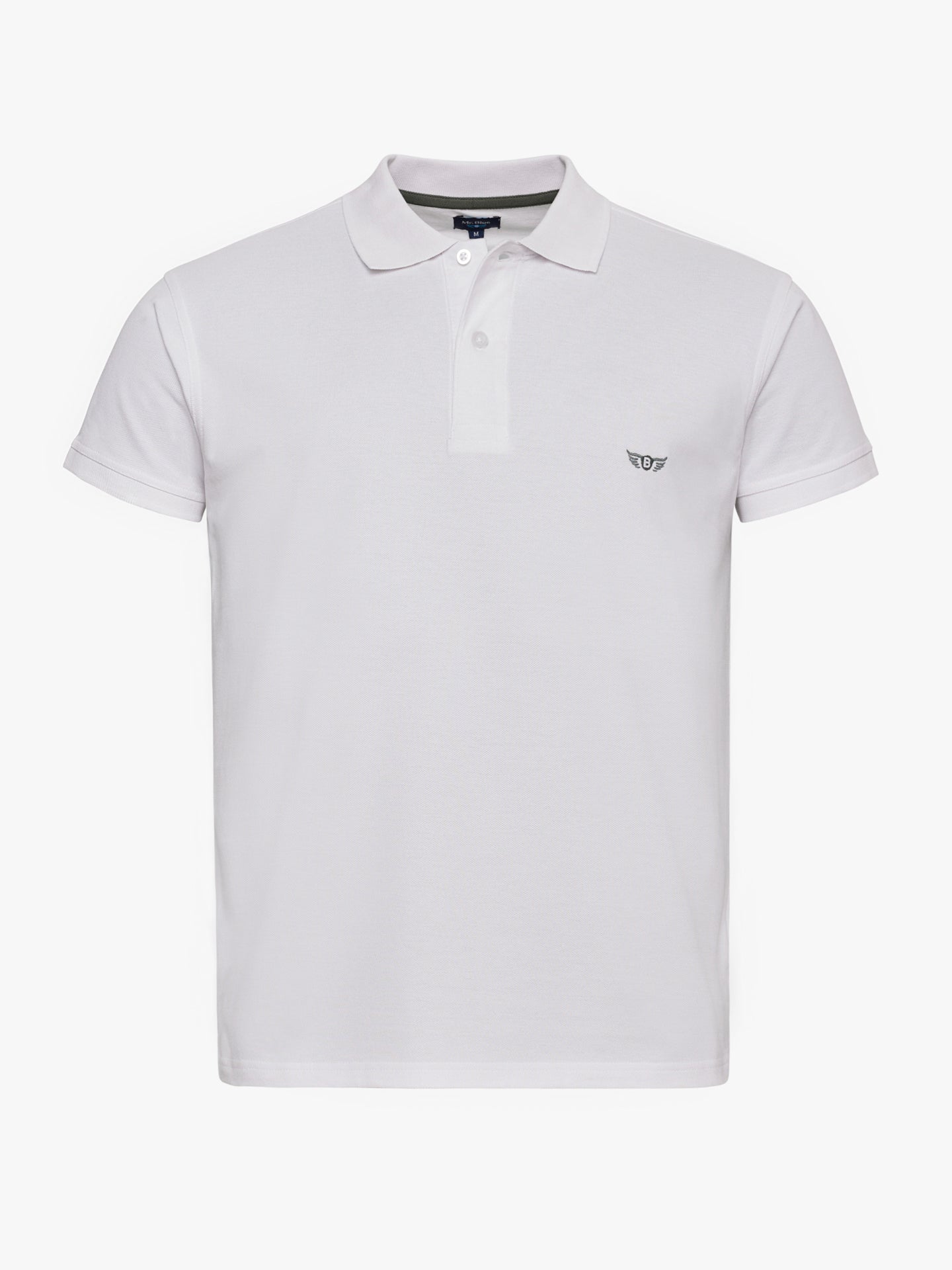 POLO BRANCO MANGA CURTA REGULAR FIT MR. BLUE