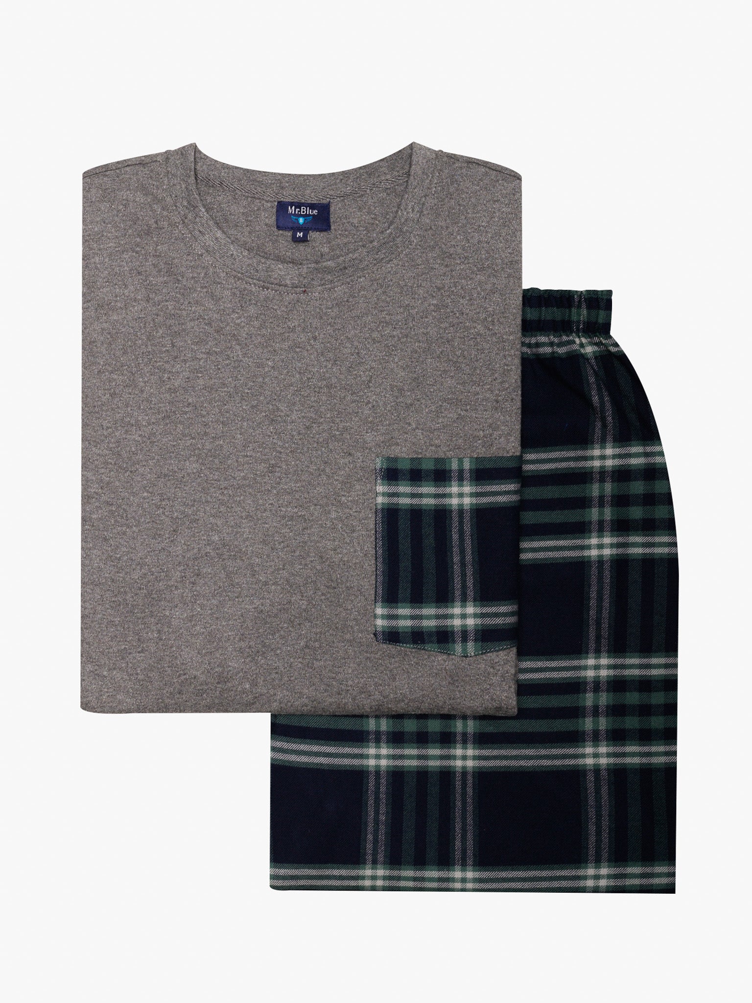 GRAY PAJAMA LONG SLEEVE REGULAR FIT MR. BLUE
