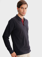 POLO AZUL MANGA LARGA REGULAR FIT MR. AZUL