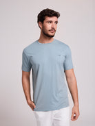 CAMISETA ALGODÓN AZUL MANGA CORTA REGULAR FIT MR. AZUL