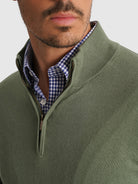 GREEN COTTON PULLOVER LONG SLEEVE REGULAR FIT MR. BLUE