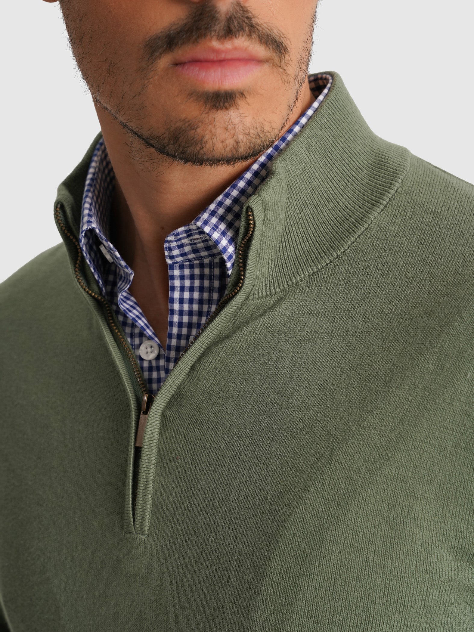 GREEN COTTON PULLOVER LONG SLEEVE REGULAR FIT MR. BLUE